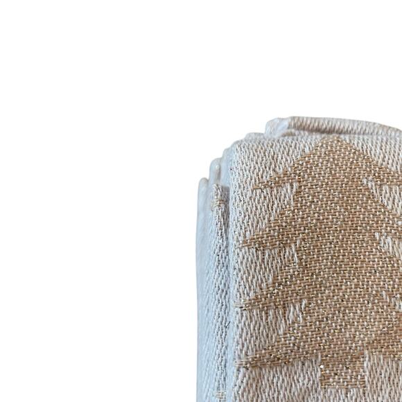 Tahari Christmas Tree Dinner Napkins 18x18 Set of 8 Pink Holiday Shimmer New - Picture 11 of 15